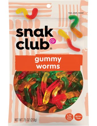 Snak Club Gummy Worms 7.5oz Bag