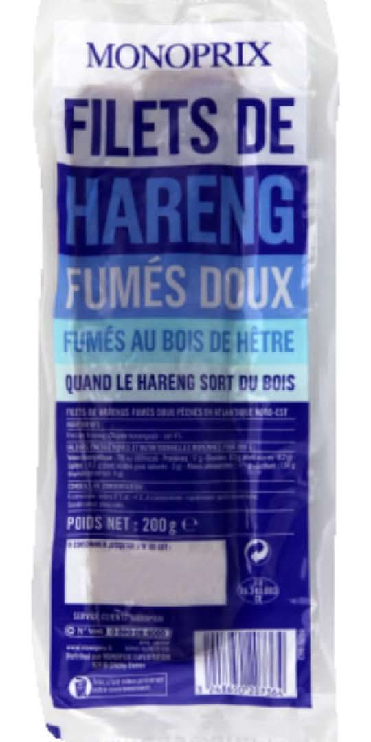 Monoprix - Filets de hareng fumés doux (200g)