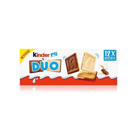 Biscuits avec tablettes de chocolat blanc et au lait KINDER DUO - la boite de 150g