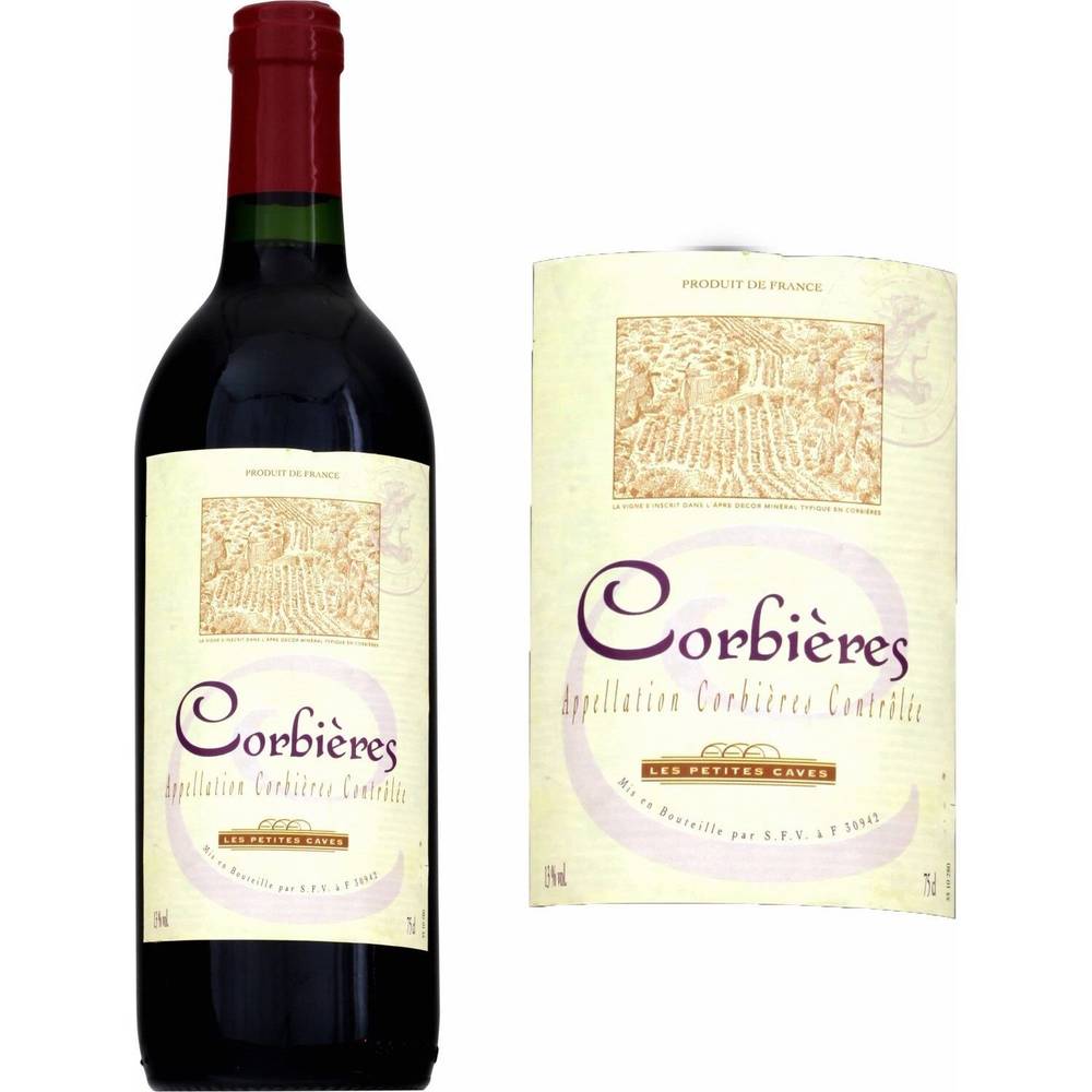 Les Petites Caves - Vin rouge corbières (75 cl)
