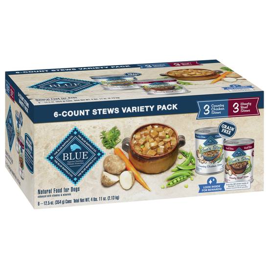 Blue Buffalo Stews Variety pack Natural Food For Dogs