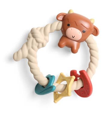 itzy ritzy Silicone Teether With Ring Rattle 3+ Months