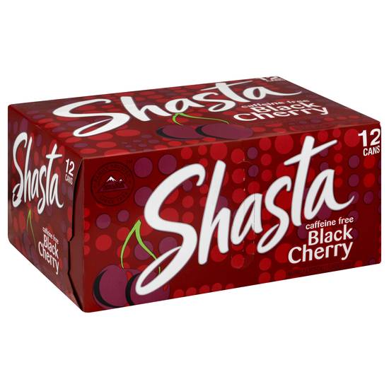 Shasta Caffeine Free Black Cherry Soda (12 ct, 12 fl oz)