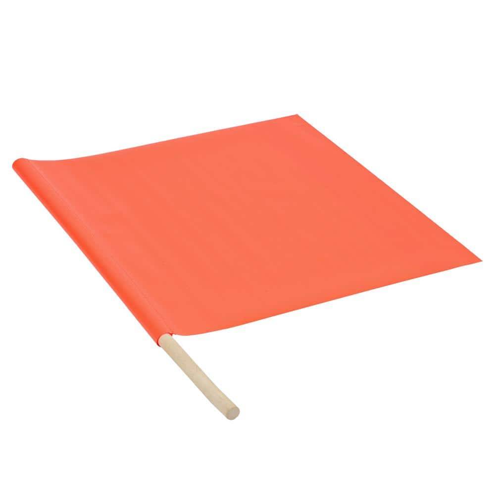 18 In. X 18 In. Orange Pvc Laminated Safety Flag