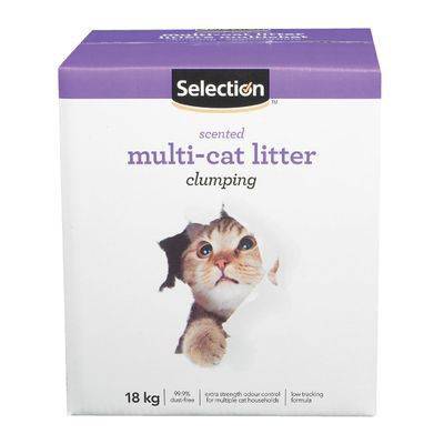Selection litière multichat parfumée gros format (18 kg) - scented clumping multi-cat litter value pack (18 kg)