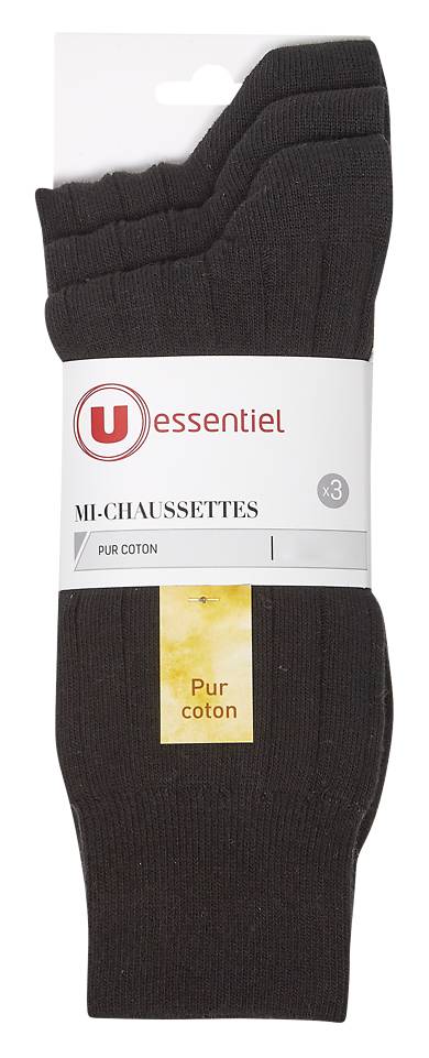 U essentiel - Mi chaussettes pur coton, 39/42 (3)