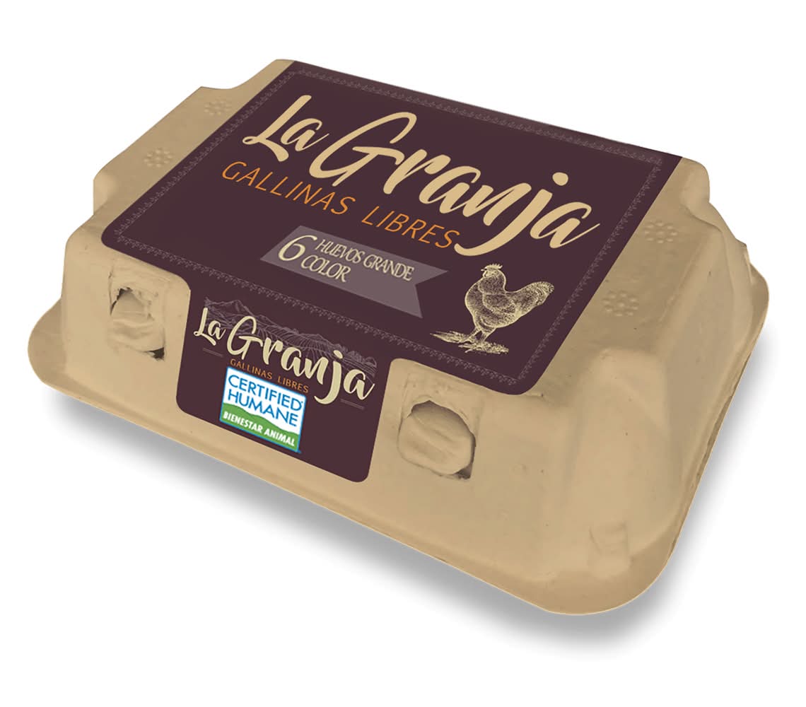 La Granja · Huevos de color de gallinas libres - Grande (6 un)