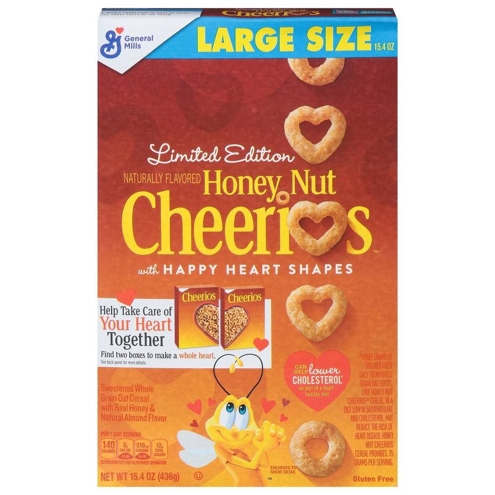 Cheerios Sweetened Whole Grain Oat Cereal, Honey Nut (15.4 oz)