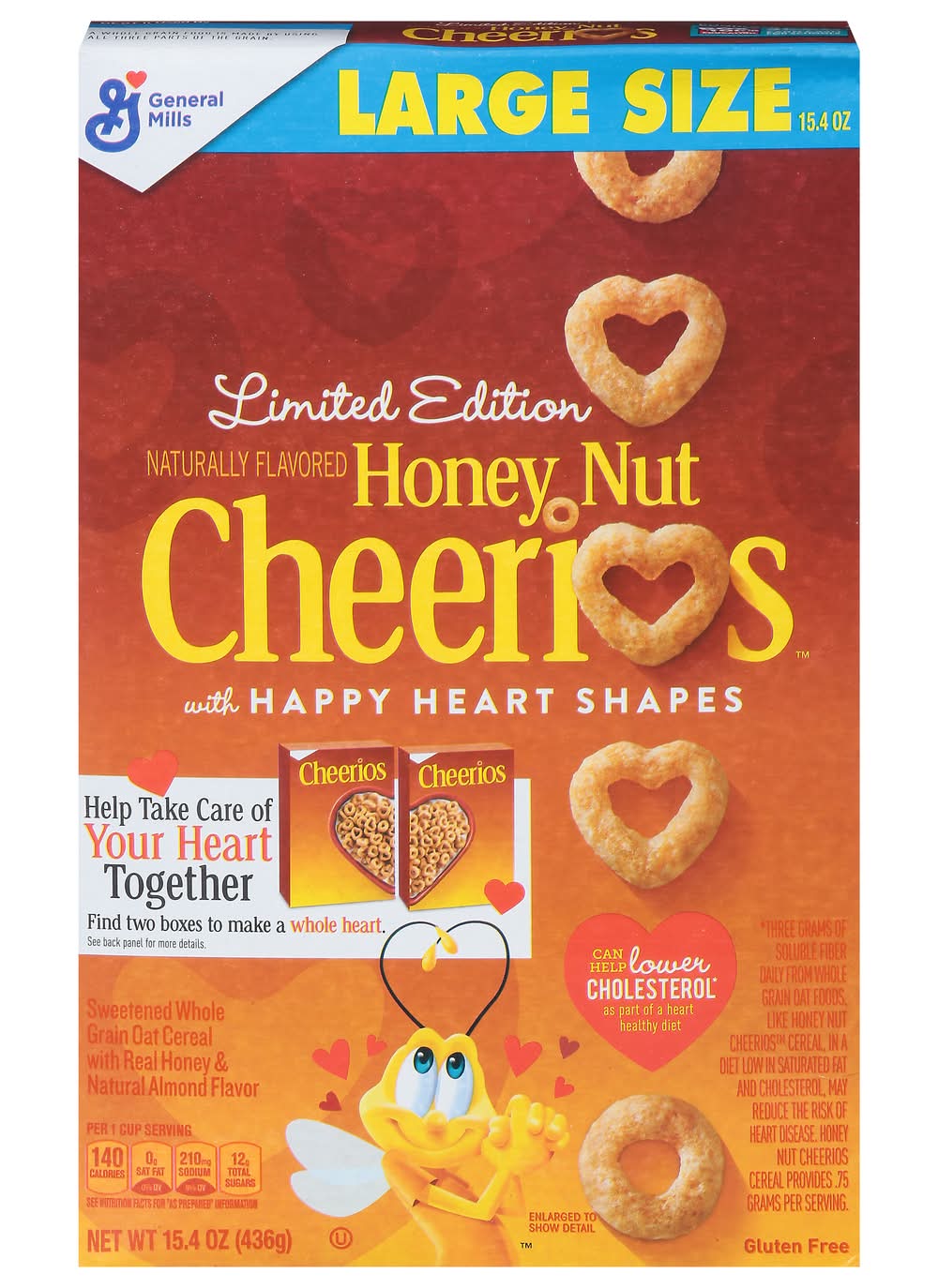 Cheerios Sweetened Whole Grain Oat Cereal, Honey Nut (15.4 oz)
