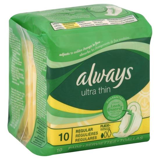 Always Ultra Thin Maxi Pads 10-Count