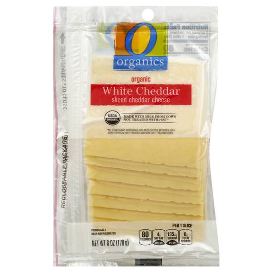 O Organics Organic Sliced White Cheddar Cheese (6 oz)
