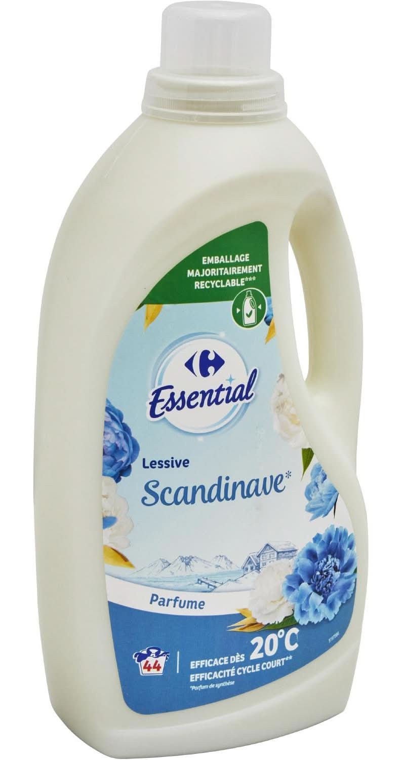 Carrefour Essential - Liquide de lessive 44 lavages, scandinave (1,98L)