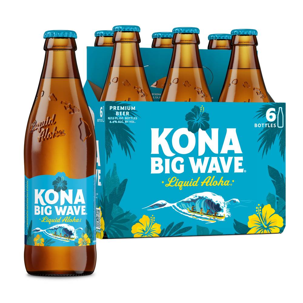 Kona Brewing Co. Big Wave Golden Ale Beer (6 pack, 12 fl oz)
