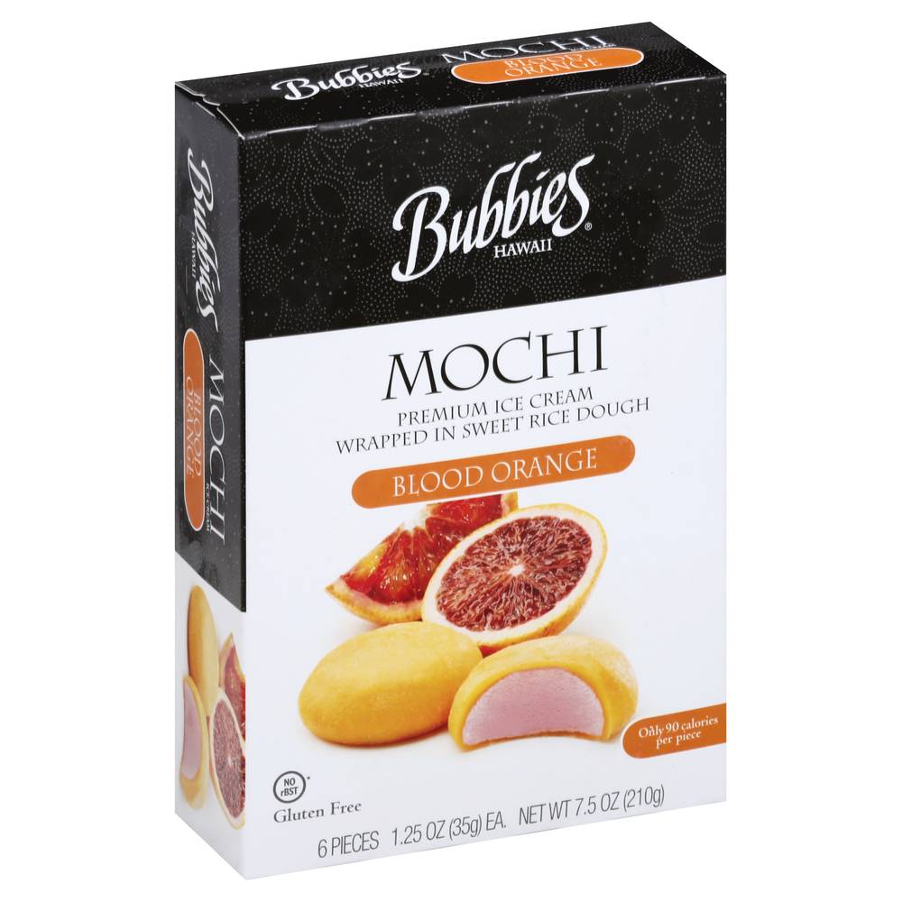 Bubbies Mochi Premium Ice Cream, Blood Orange (7.5 oz)