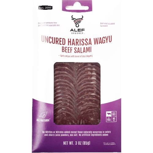 Alef Sausage Uncured Harissa Wagyu Beef Salami