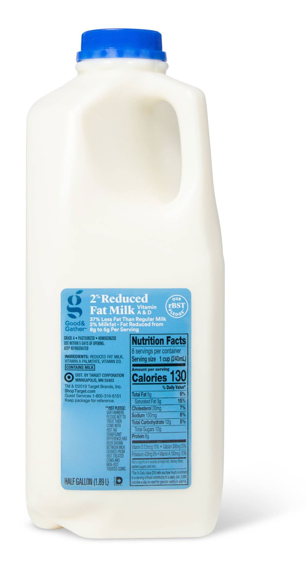 Good & Gather 2% Reduced Fat Milk (0.5 gal)