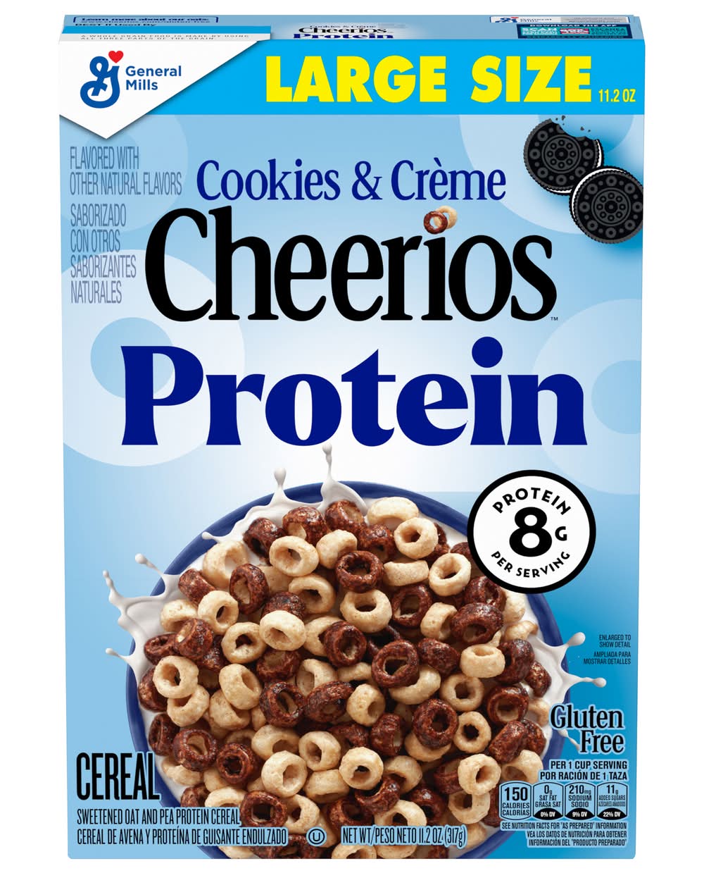 Cheerios Protein Breakfast Cereal, Cookies & Creme, L (11.2 oz)