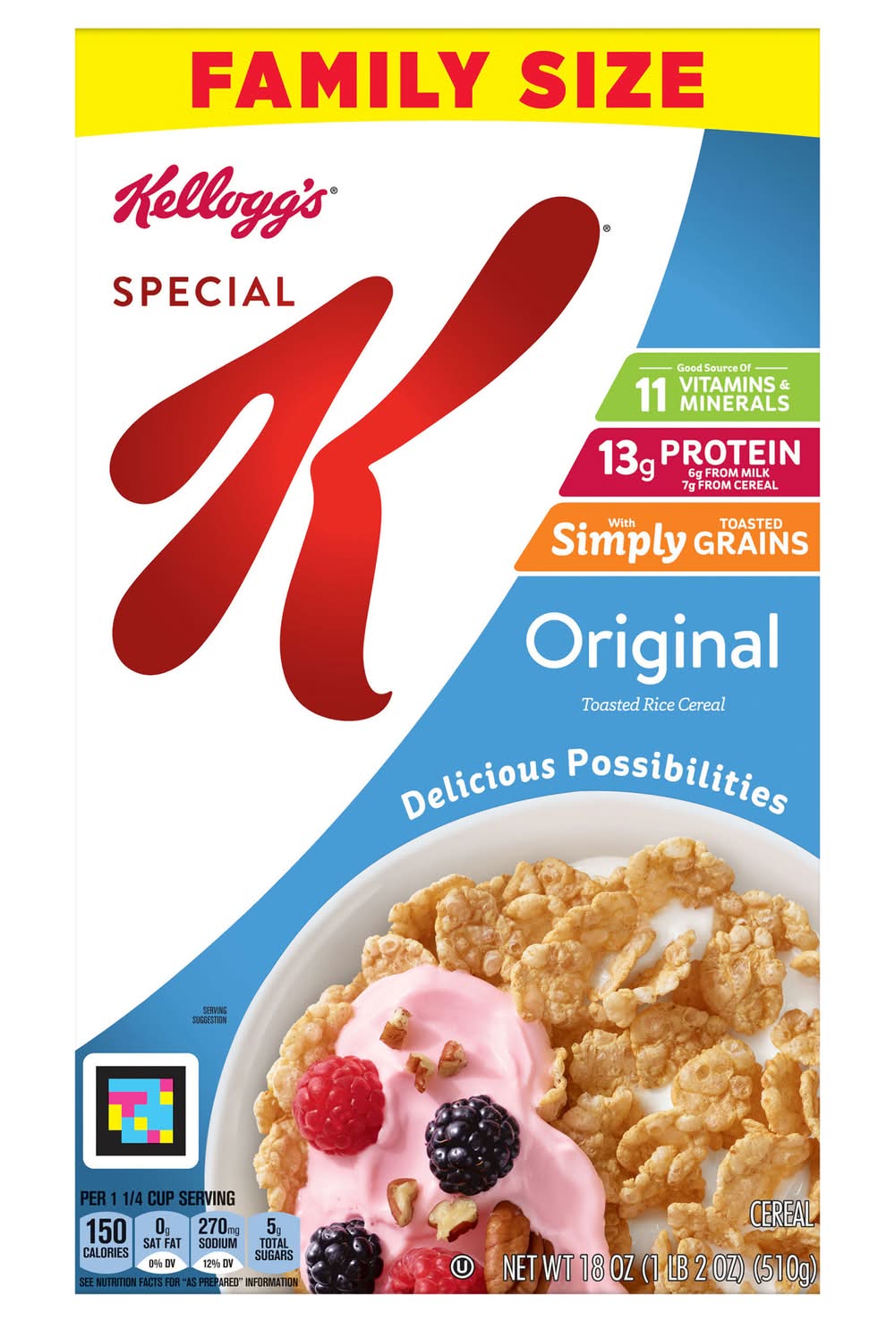 Kellogg's Special K Original Toasted Rice Cereal (18 oz)