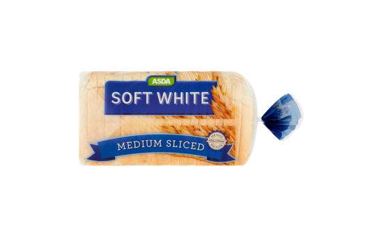 ASDA Square Cut Medium White Bread 800g