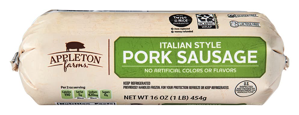 Appleton Farms Gluten & Lactose Free Pork Sausage, Italian Style (16 oz)