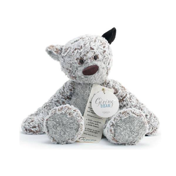 Demdaco Plush Giving Bear (gray)