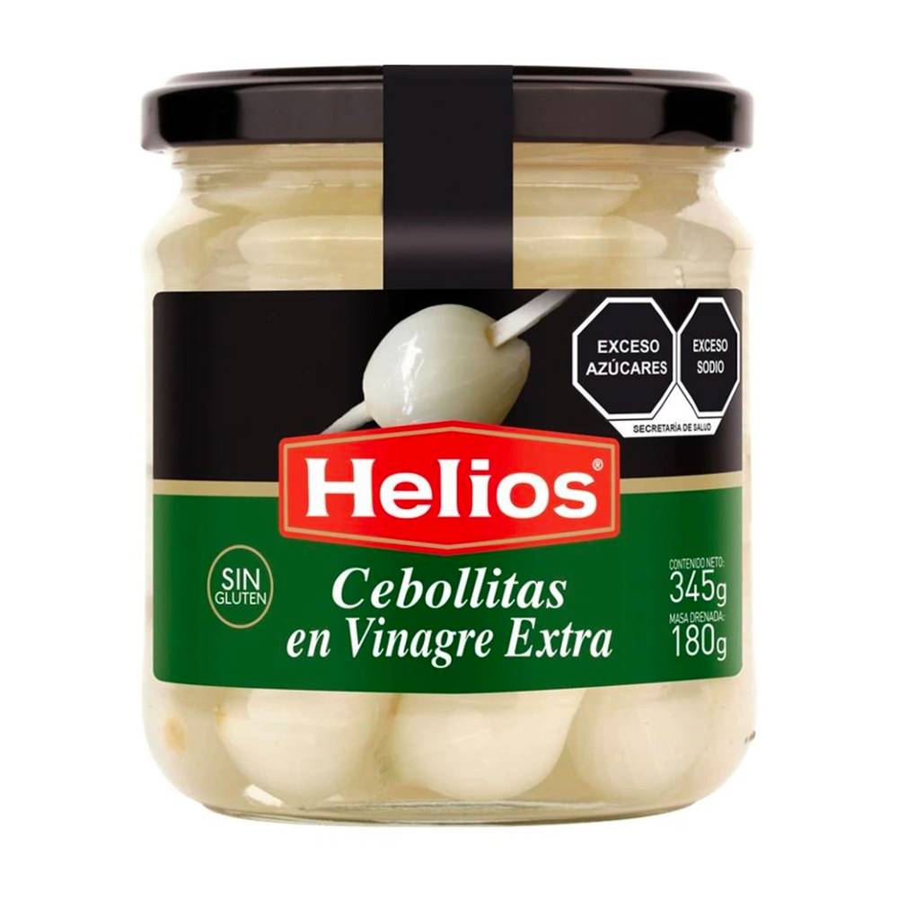 Helios cebollitas en vinagre extra (frasco 345 g)