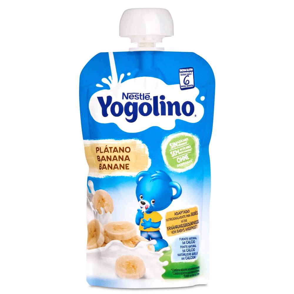 Leche Fermentada Con Puré De Plátano Nestlé Yogolino Bolsa 100 G