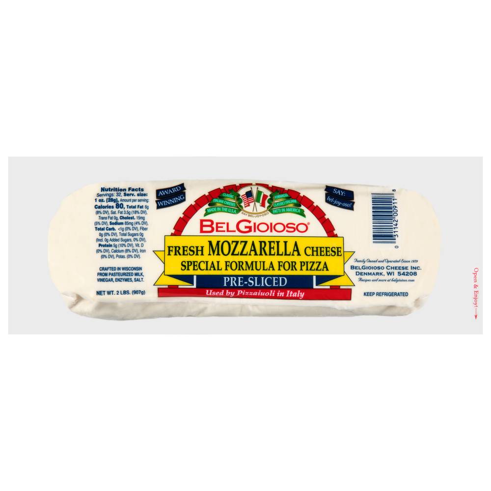 BelGioioso Pre-Sliced Fresh Mozzarella Cheese (2 lbs)