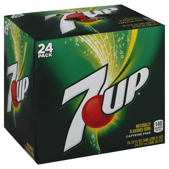 7Up Caffeine Free Naturally Flavored Soda (24 pack, 12 fl oz)