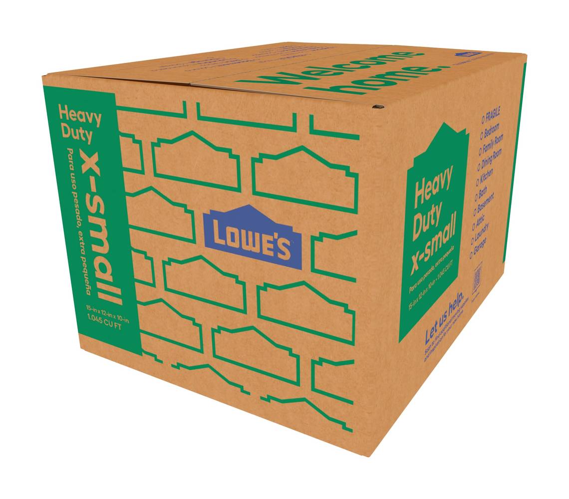Lowe's 15-in W x 10-in H x 12-in D X-small Heavy Duty Cardboard Moving Box | 3713510