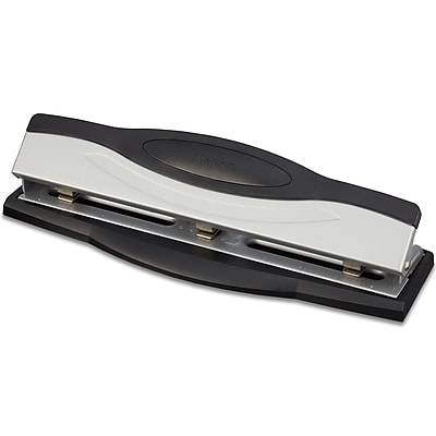 Staples 3-Hole Punch, 15 Sheet Capacity, Black/Silver (26639)