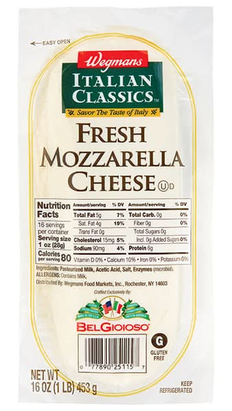 Wegmans Italian Classics Fresh Mozzarella Cheese