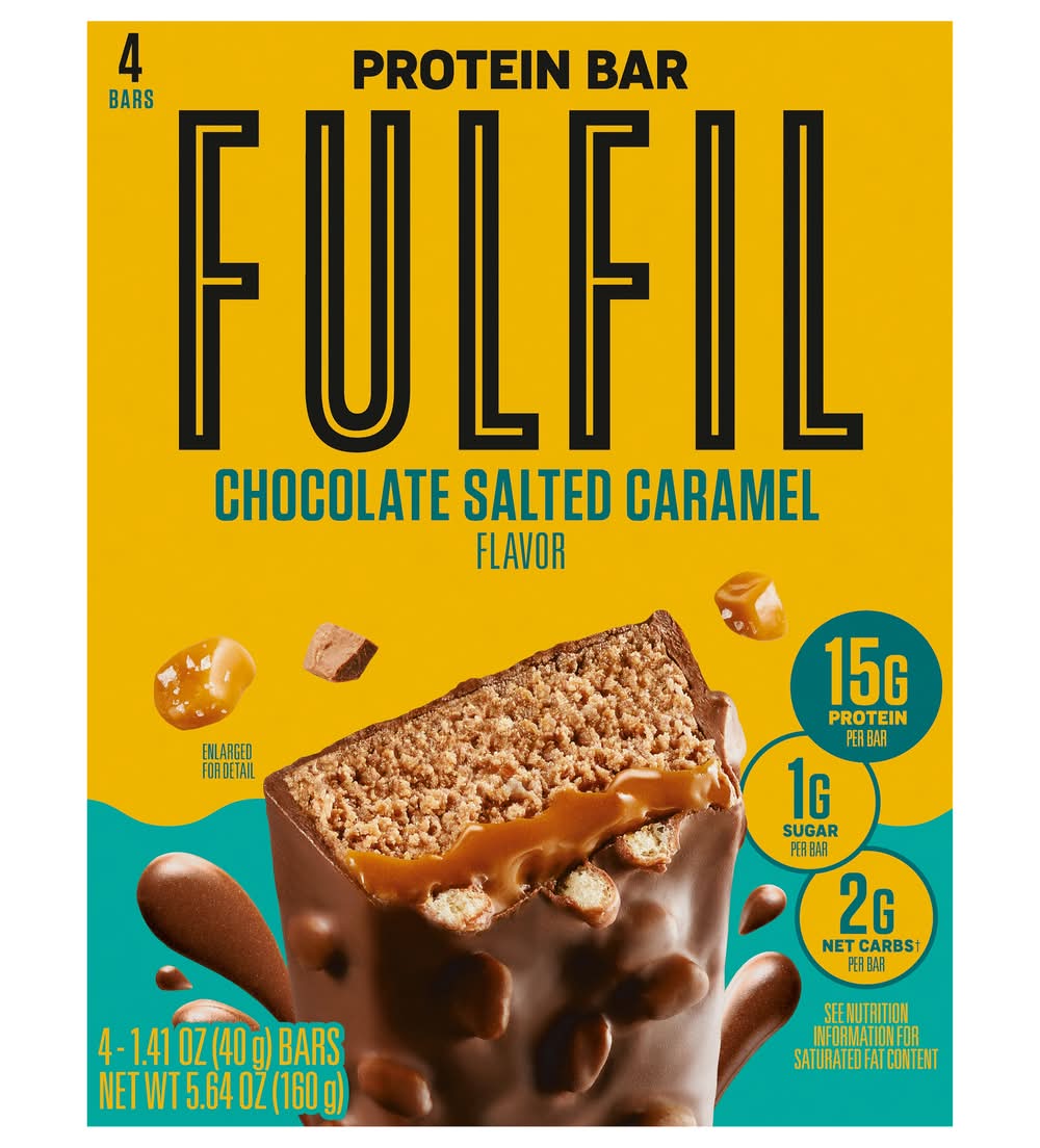 Fulfil Vitamin & Protein Bar, Chocolate Salted Caramel (1.41 oz, 4 ct)