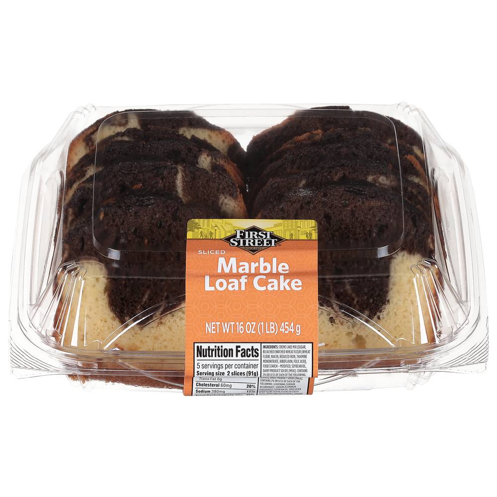 First Street Marble Sliced Loaf Cake (16 oz)
