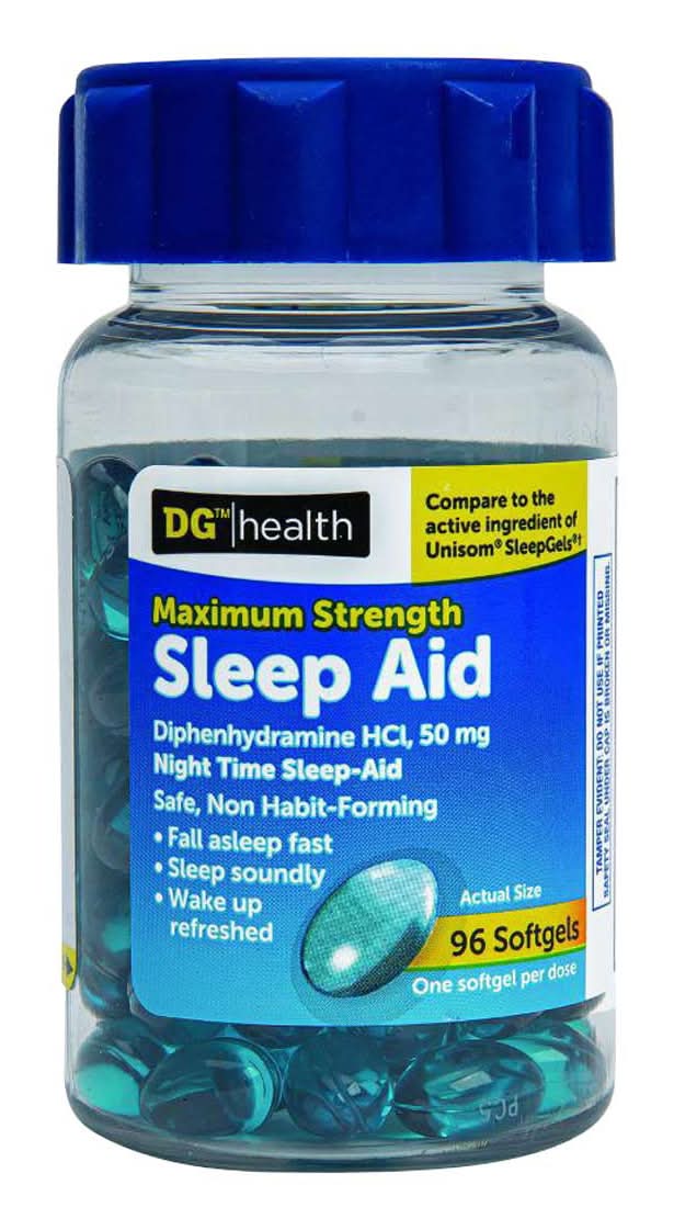 DG Health Maximum Strength Sleep Aid Softgels (96 ct)