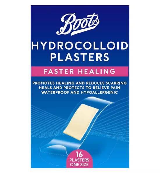 Boots Faster Healing Hydrocolloid Plasters (19mm x 72mm)