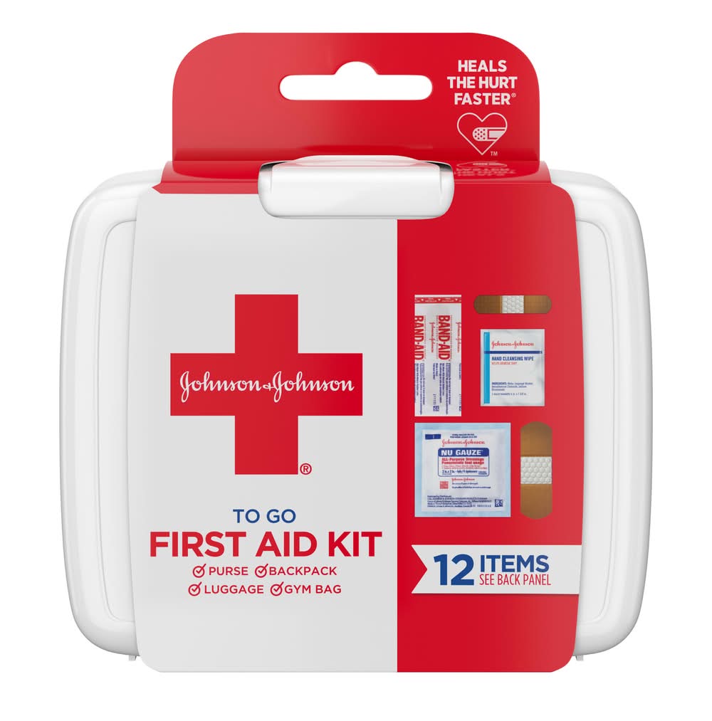 Johnson's First Aid To Go Portable Mini Travel Kit (2 oz, 12 ct)