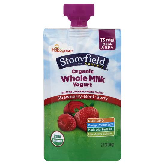 Stonyfield Farm Organic Strawberry Beet Berry Whole Milk Yogurt