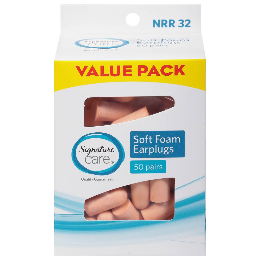 Signature Care Soft Foam Earplugs Value pack