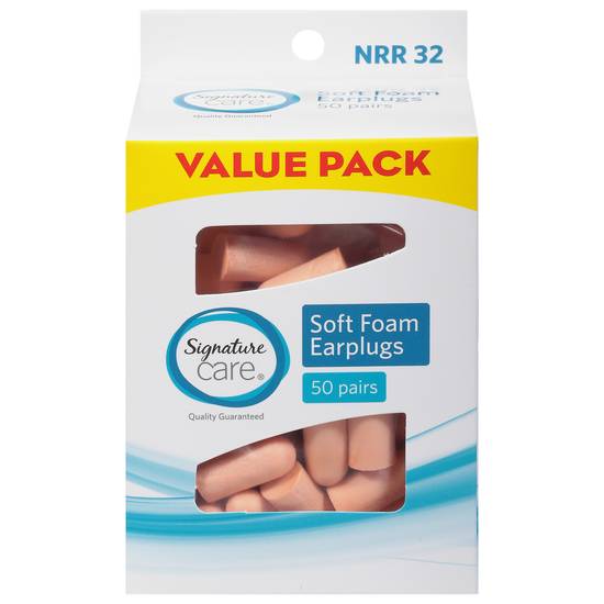 Signature Care Soft Foam Earplugs Value pack