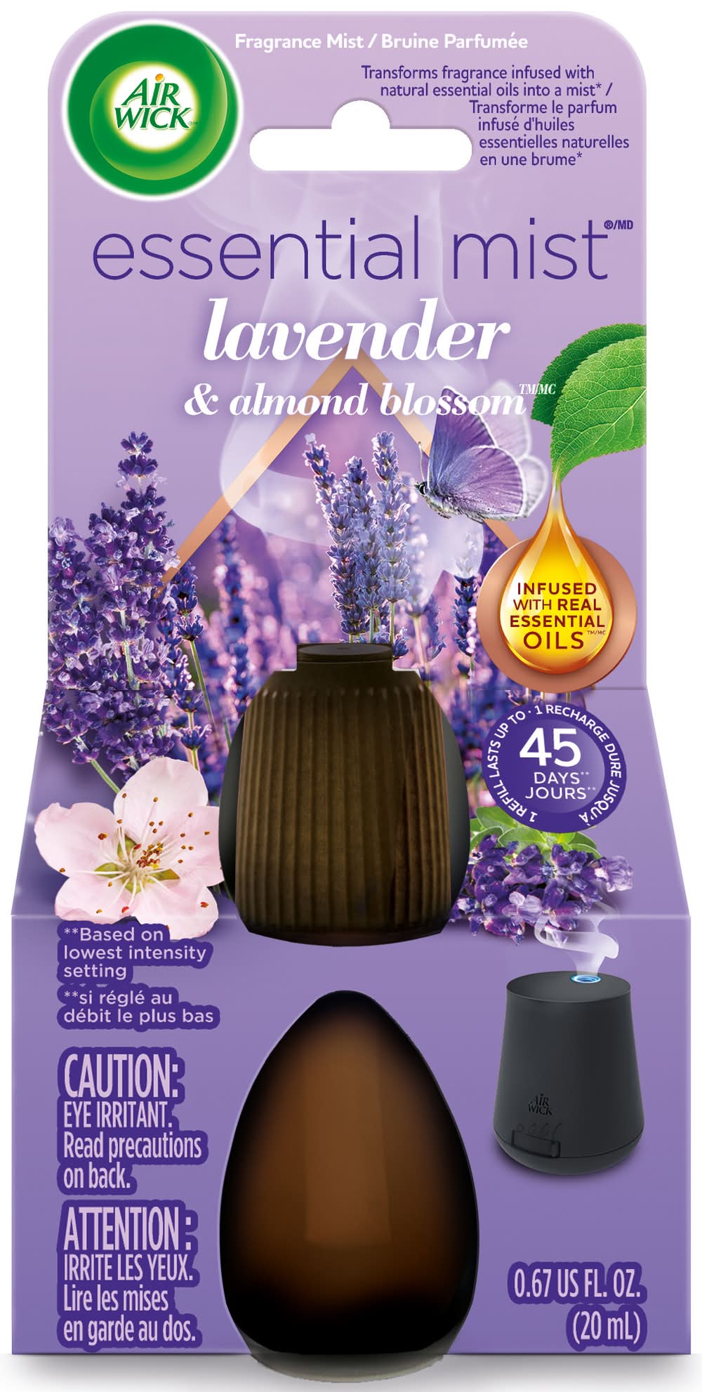 Air Wick Essential Mist Air Fresheners, Lavender & Almond Blosson (0.67 fl oz)
