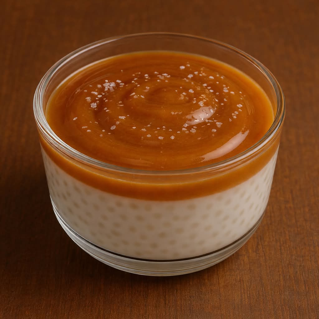 Perle tapioca coco coulis caramel