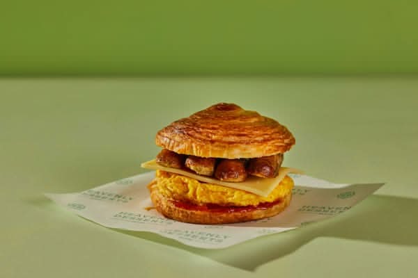 Vegan Sausage, Egg & Cheese Croissant Roll