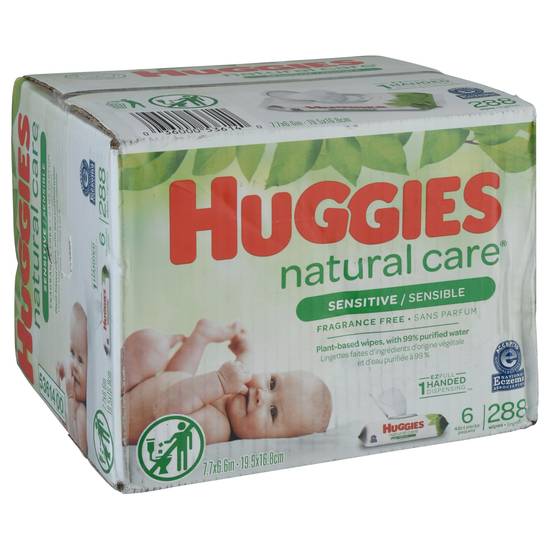 Huggies Natural Care Sensitive Free Fragrance Wipes (288 ct)