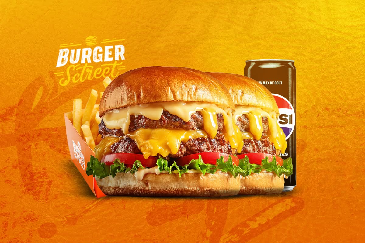 🥇 2 DOUBLE CHEESE + FRITES + BOISSON