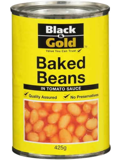 Black And Gold Baked Beans Tomato Sauce 420g