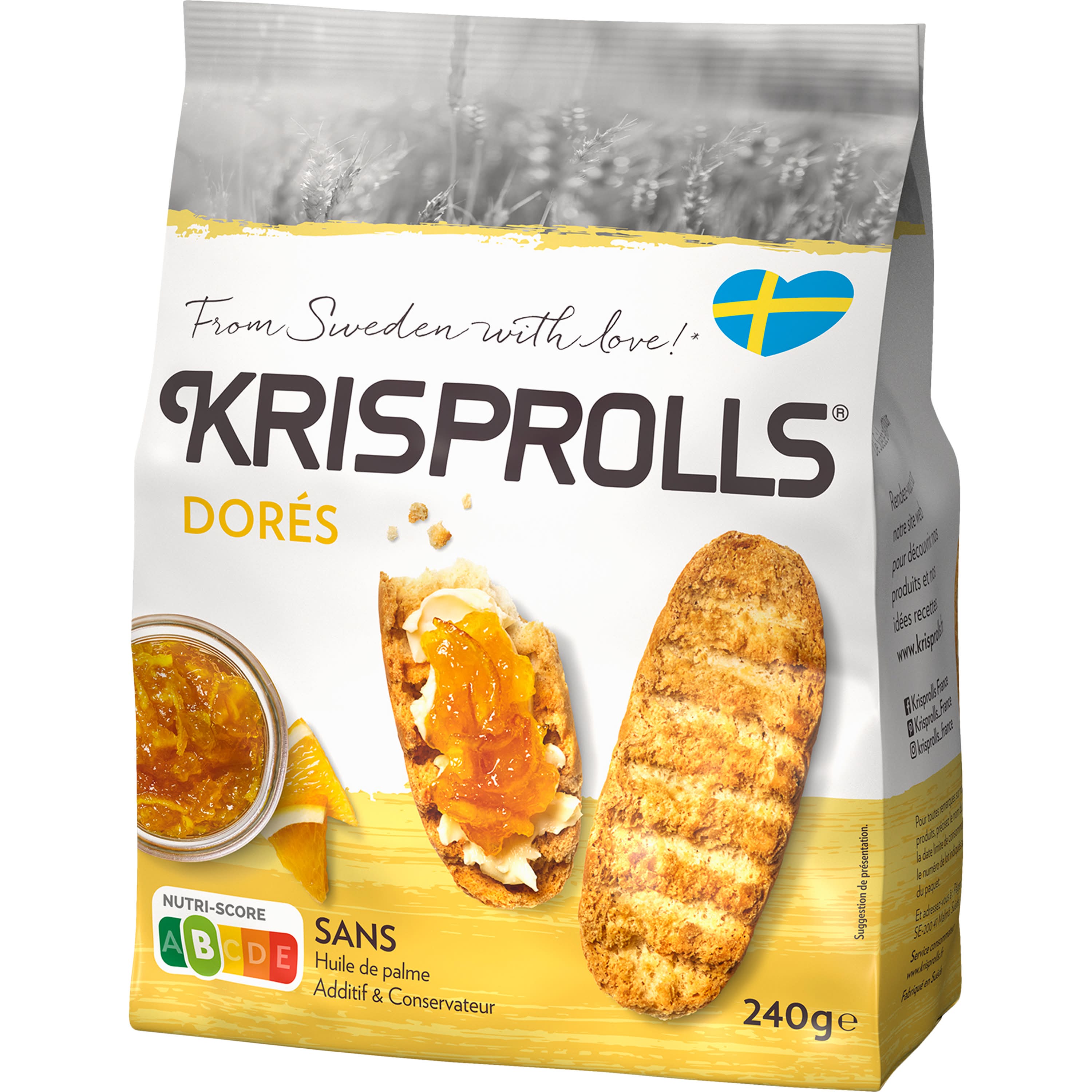 Krisprolls petits pain suédois dorés 240g