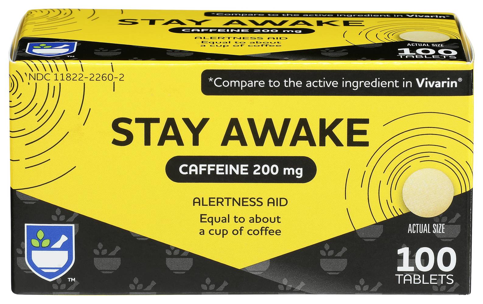 Rite Aid Stay Awake Caffeine Tablets 200mg (100 ct)