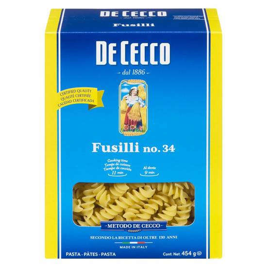 Dececco Pasta Fusilli No. 34 (450 g)
