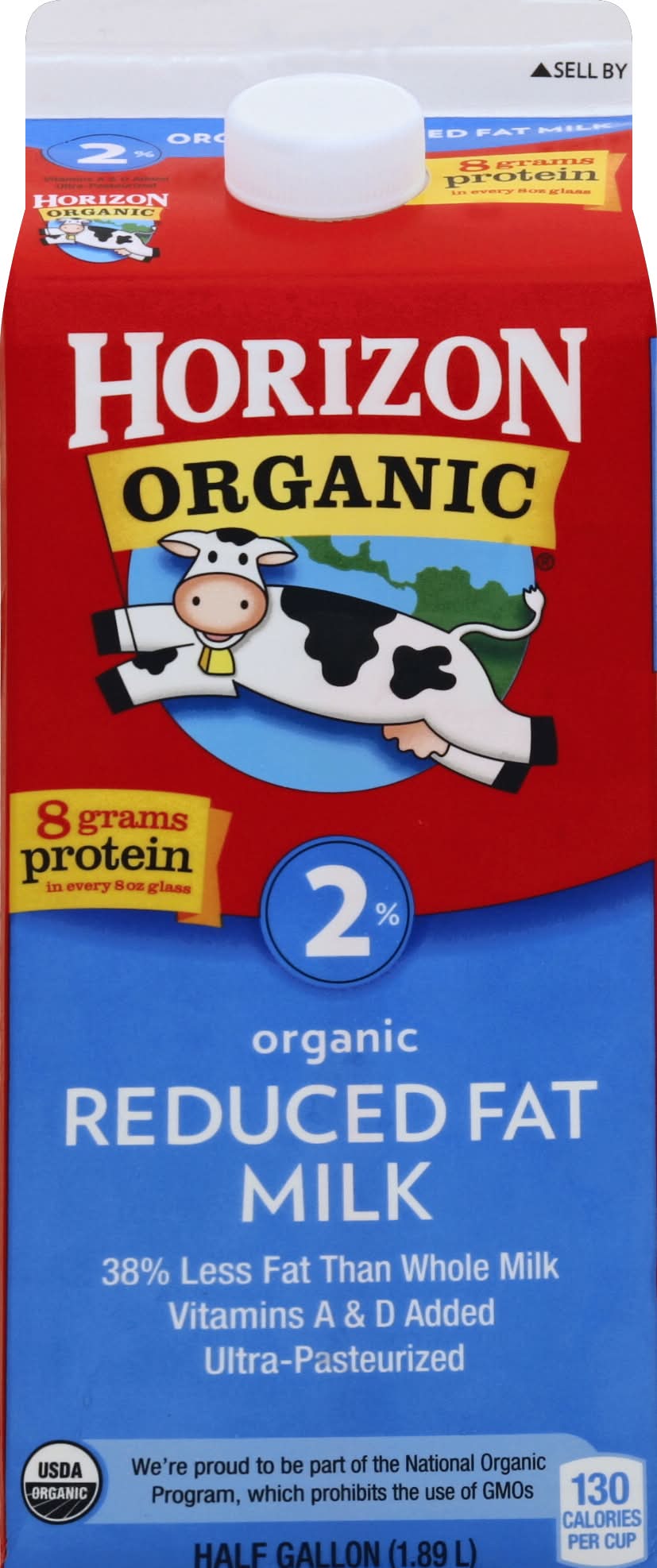 Horizon Organic Organic 2% Reduced Fat Milk (0.5 gal)